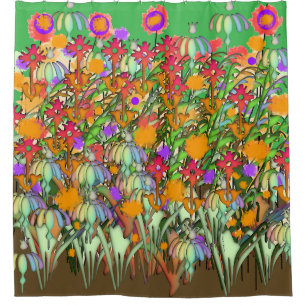 Rideaux De Douche Fleurs Fleurs Fleurs Vertes