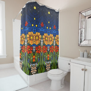 Rideaux De Douche Fleurs Floral Nature Love 16 b