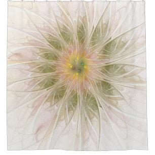 Rideaux De Douche Fleurs imaginaires fractales douces et tendres