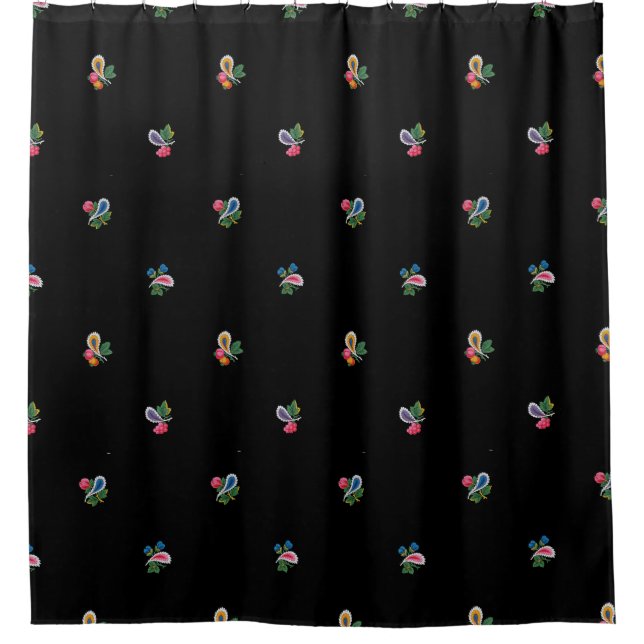 Rideaux De Douche Fleurs lumineuses fabuleuses, feuilles et motifs c (Devant)