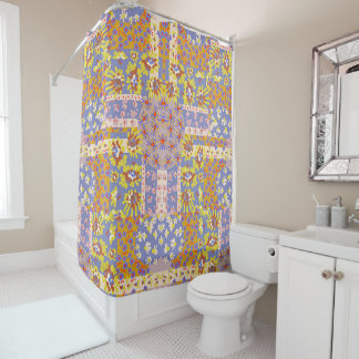 Rideaux De Douche Fleurs marguerites modernes en Patchwork sur Périw