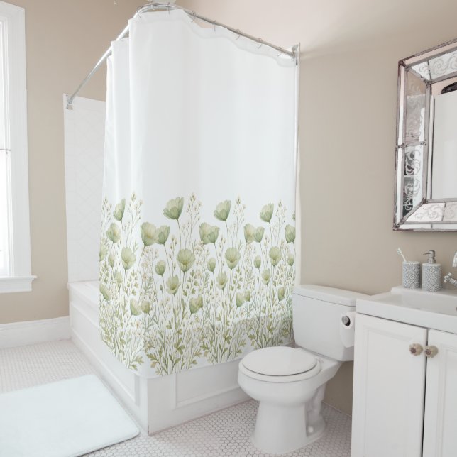 Rideaux De Douche Fleurs sauvages  (En situation)