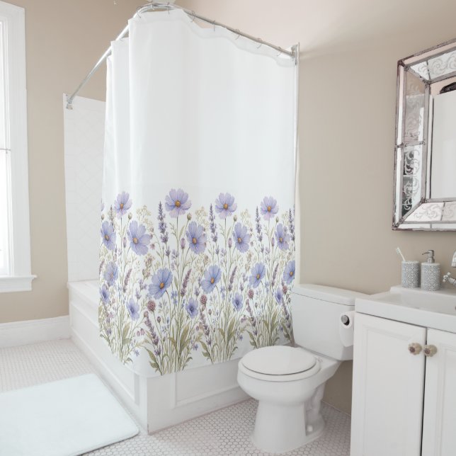 Rideaux De Douche Fleurs sauvages  (En situation)