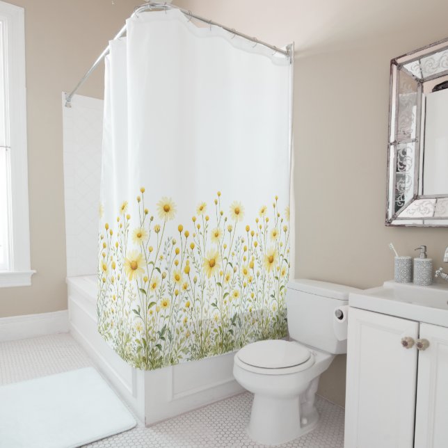 Rideaux De Douche Fleurs sauvages  (En situation)