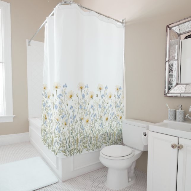 Rideaux De Douche Fleurs sauvages  (En situation)