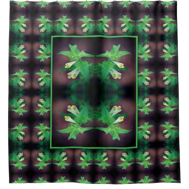 Rideaux De Douche Fleurs sauvages blancs minuscules Abstraits (Devant)