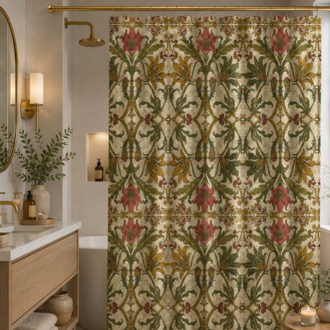 Rideaux De Douche Fleurs sauvages de lys doré William Morris  (Créateur téléchargé)
