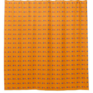 Rideaux De Douche Fleurs sur orange