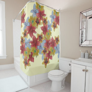 Rideaux De Douche fleurs uniques, grandes et audacieuses, florales