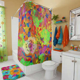 Rideaux De Douche Fleurs vives
