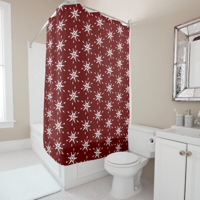 Rideaux De Douche Flocon de neige délicat Noël de n'importe quelle c (En situation)