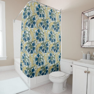 Rideaux De Douche Floral Blue Flowers Lily Valley Répétition