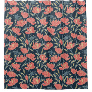 Rideaux De Douche Floral de Coral Breeze
