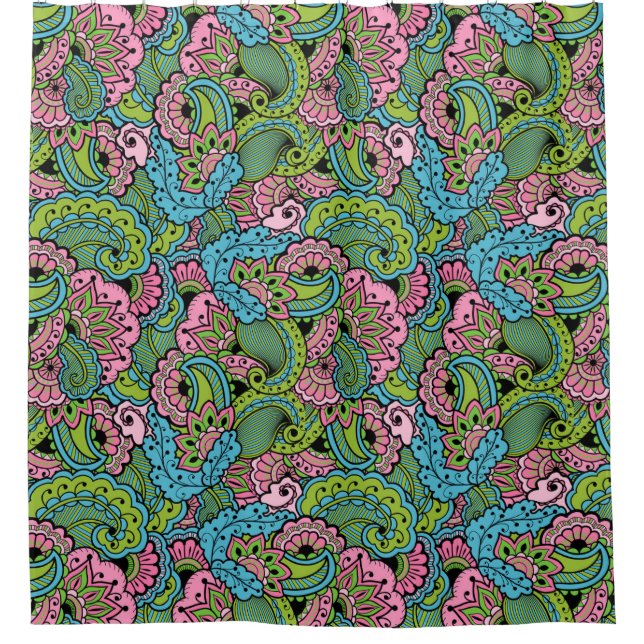 Rideaux De Douche Floral décoratif (Devant)