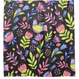 Rideaux De Douche Flore printanière : Motif imperméable