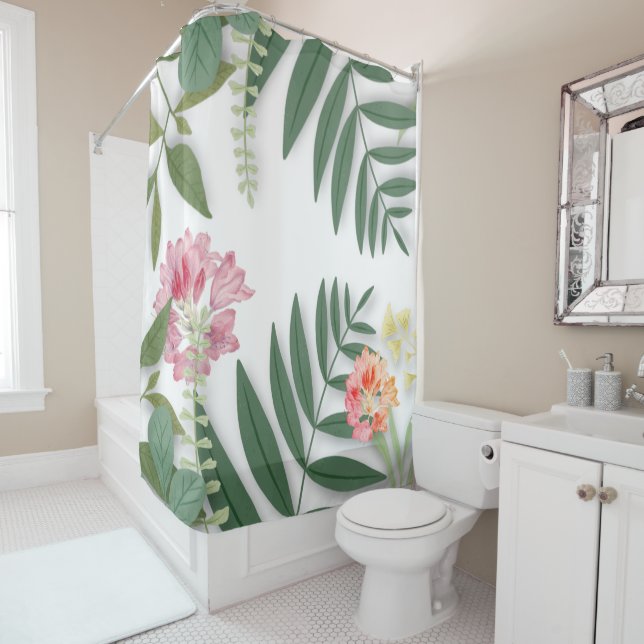 Rideaux De Douche Flore tropicale (En situation)