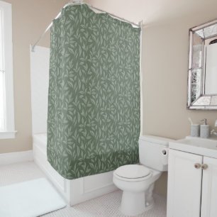 Rideaux De Douche Flore vert Sage