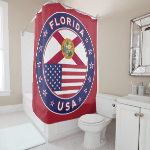 Rideaux De Douche Floride, rouge,