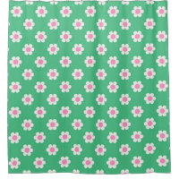 Flower Power Retro Daisis rose et vert