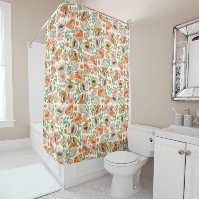 Rideaux De Douche Flowers (En situation)