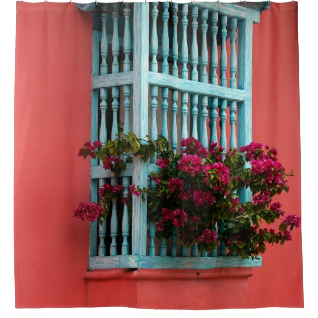 RIDEAUX DE DOUCHE FLOWERS IN WINDOW (Devant)