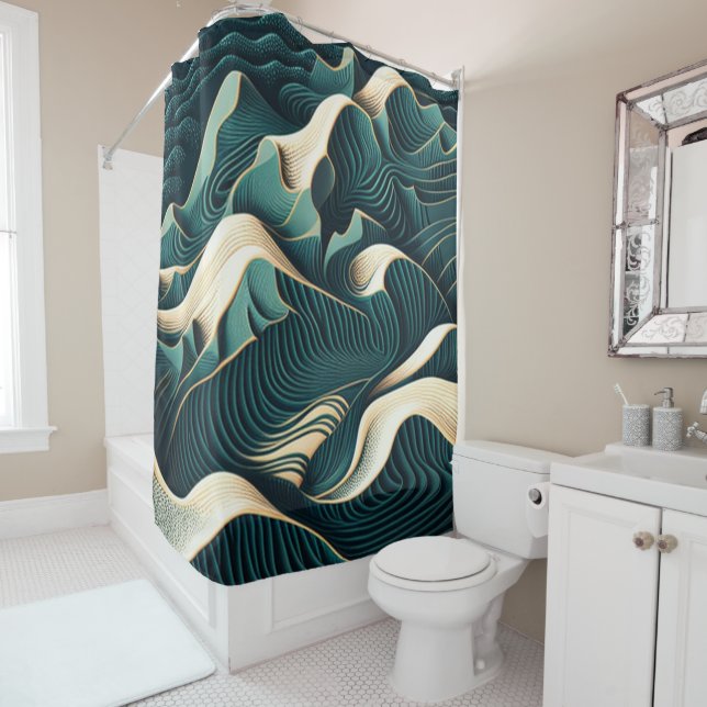 Rideaux De Douche Flowing harmony (En situation)