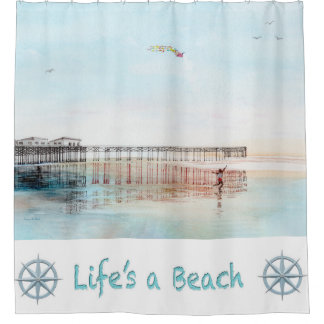 Rideaux De Douche Flying High at Low Tide Shower Curtain