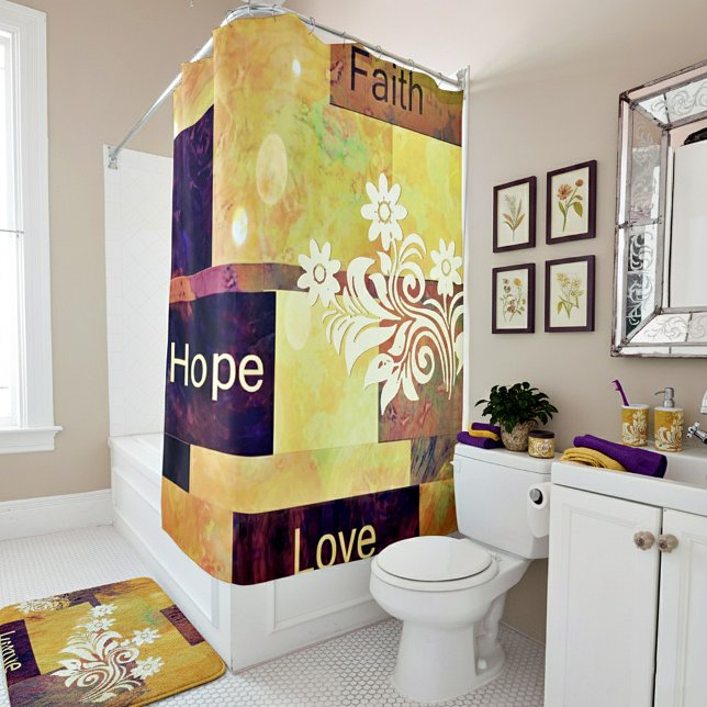 Rideaux De Douche Foi Espoir Amour (Créateur téléchargé)