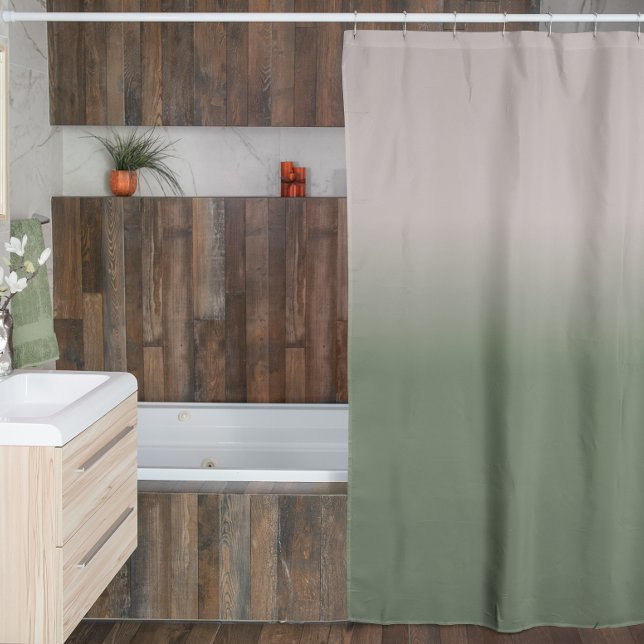 Rideaux De Douche Fond Brown Ombre Taupe Sage Vert (Créateur téléchargé)