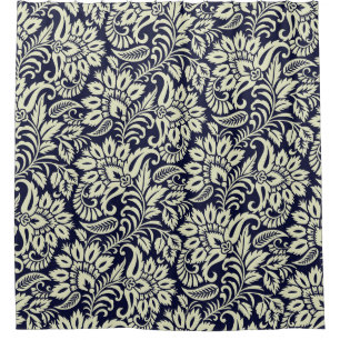 Rideaux De Douche Fond Floral Indien Design Vintage