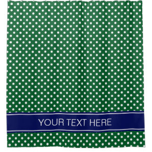 Rideaux De Douche Forest Green What Polka Point Marine Nom bleu Mono