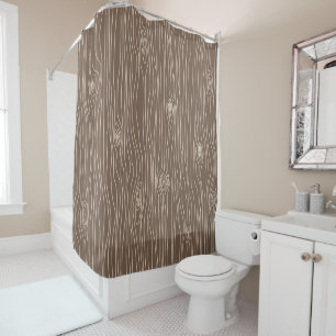 Rideaux De Douche Forêt Boislandine au Grain de Bois Rustique Fantai