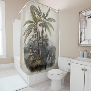 Rideaux De Douche Forêt de bananiers tropicaux antiques Bota vinta