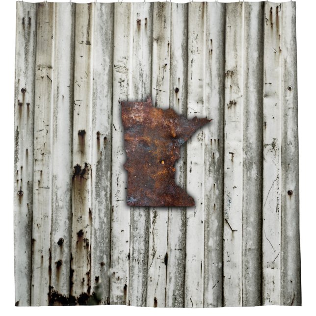 Rideaux De Douche Forme rustée du Minnesota (Devant)