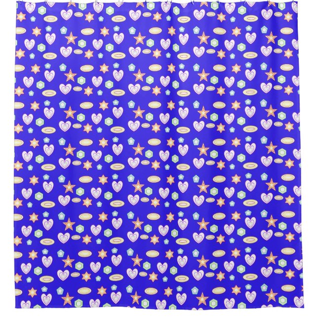 Rideaux De Douche Formes bleues (Devant)