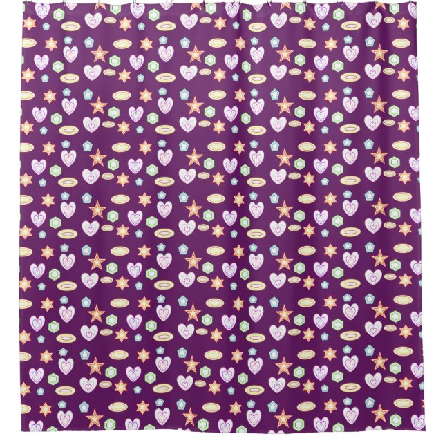 Rideaux De Douche Formes violettes (Devant)