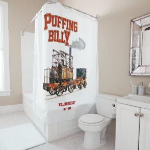 Rideaux De Douche Foudre Billy Steam Train Anglais Locomotive