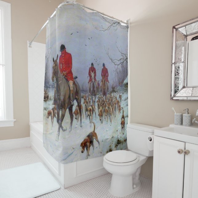 Rideaux De Douche Fox Huntsmen et Hounds Retour à la maison (En situation)