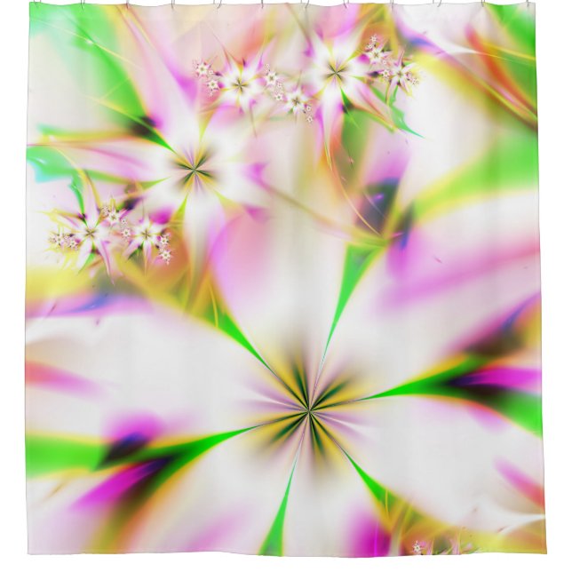 Rideaux De Douche fractal floral (Devant)