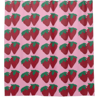 Rideaux De Douche Fraise Deux fraises Fruit Douche Rideaux