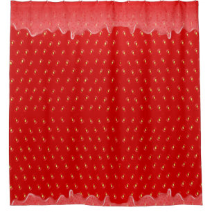Rideaux De Douche Fraise Texturée Arrière - plan confiture de fruits
