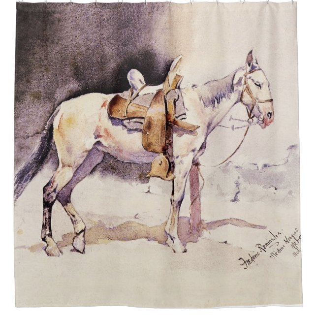 Rideaux De Douche Frédéric Remington Western Art Mexicain Pony (Devant)