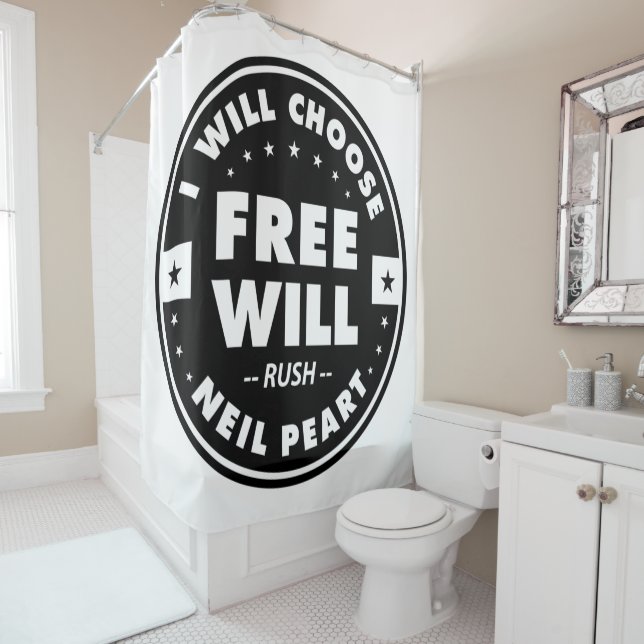 Rideaux De Douche Freewill, citation motivante (En situation)