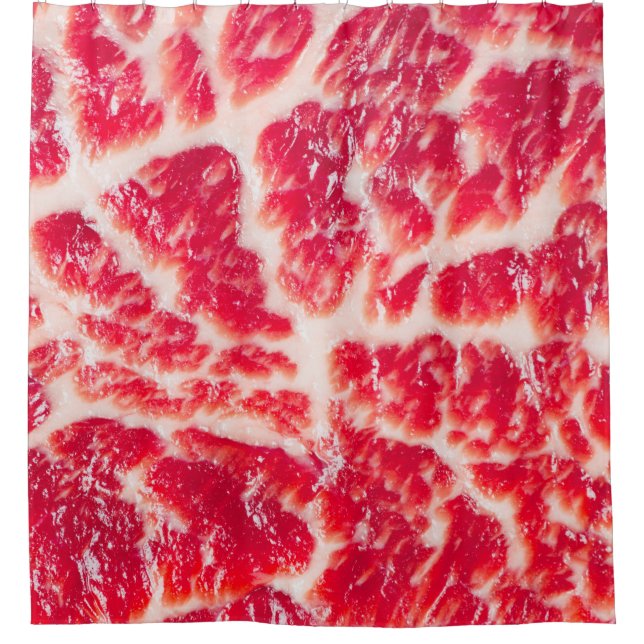 Rideaux De Douche Fresh raw beef steak marbled meat texture close up (Devant)