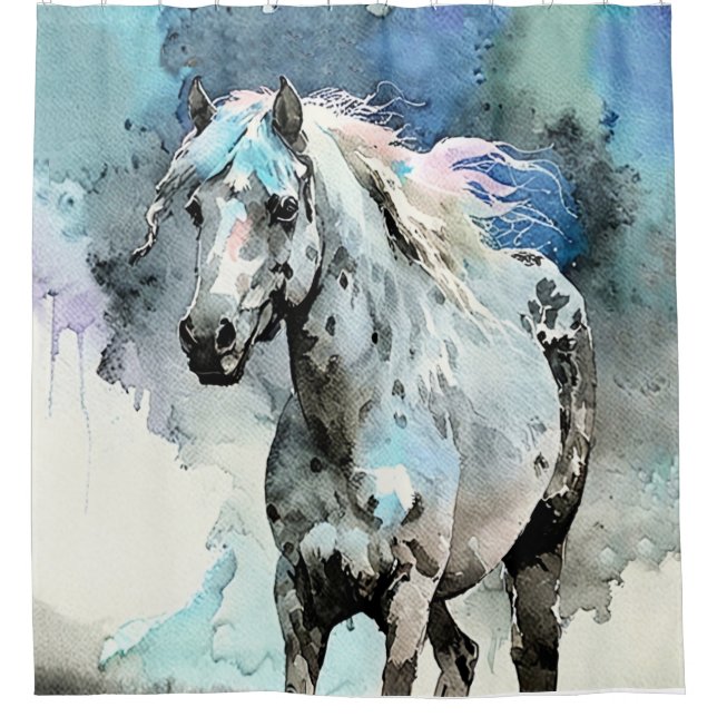 Rideaux De Douche Frisky Appaloosa Mare Watercolour (Devant)