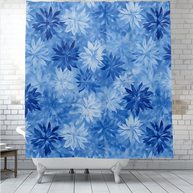 Rideaux De Douche Frost bleu moderne (Modern Blue Frost Shower Curtain)