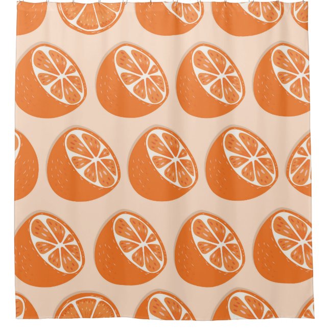 Rideaux De Douche Fruit Motif sans joint. (Devant)