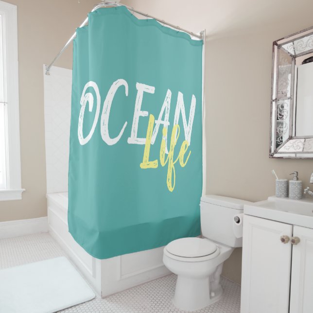 Rideaux De Douche fun nautique OCEAN LIFE | (En situation)