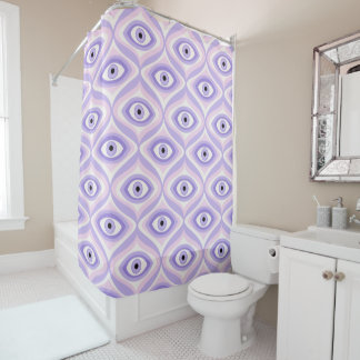 Rideaux De Douche Funky Purple Eye : Motif psychédélique moderne rét