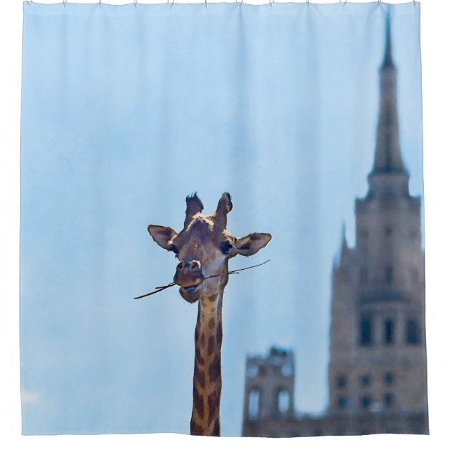 Rideaux De Douche Funny Giraffe (Devant)